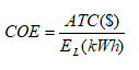 TNB data sheet COE equation calculation