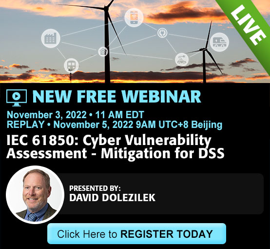 Join us at the upcoming Smart Grid webinar about IEC 61850: Engineering Processes for Digitization of Substations presented by David Dolezilek on June 2nd, 2022 by registering now